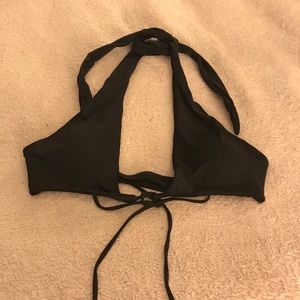 Black wrap bikini top